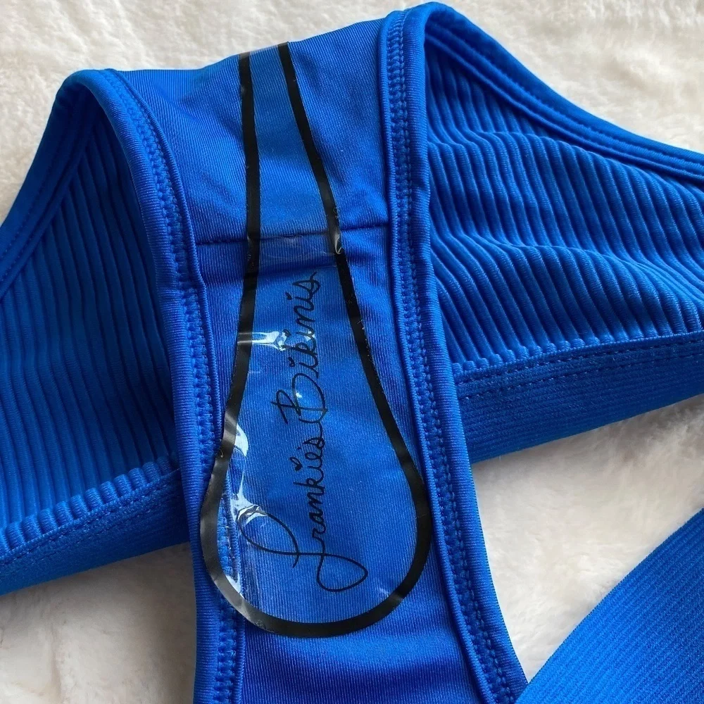 New! Frankie's Bikinis Cole Cheeky Ribbed Bikini Bottom 14731